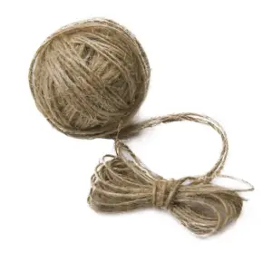 Brown Natural Jute Twine 30M 1Mm Diameter 2 Strands Tight Sisal Twines Ideal for Gardening Packing DIY Crafts Industrial