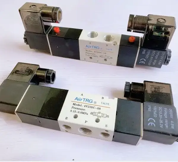 Air Solenoid Valves 4V230-08  4V230C-08 4V230E-08 3 Position 5 Port 1/4" Pneumatic Control Valve