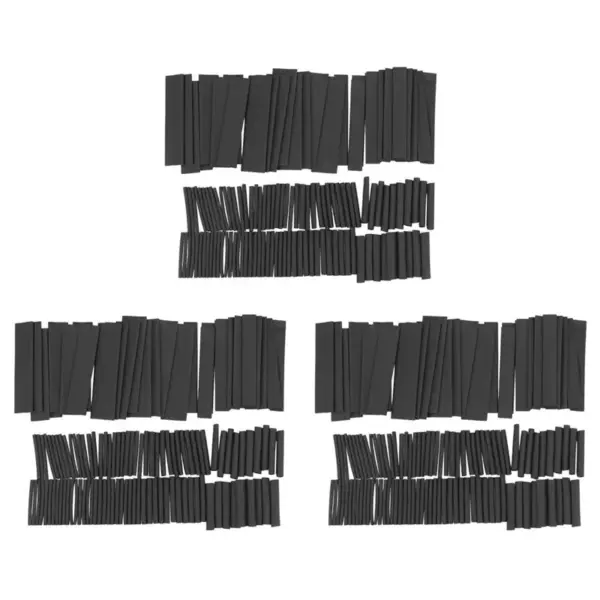 AT21-381Pcs Black Heat Shrink Sleeving Tubing Tube Assortment Kit
