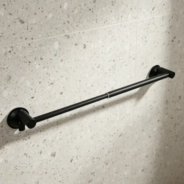 Stainless Steel Adjustable Suction Cup Towel Rack Bathroom Wall Mount Telescopic Shower Door Tile Sticky Bath Towel Bar Holder