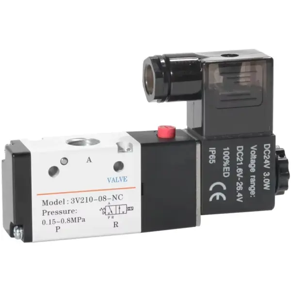 3V210-08 Pneumatic Solenoid Valve 3 Way 2 Position Air Directional Control Valve Pneumatic ValveDC12V DC24V AC110V AC220V