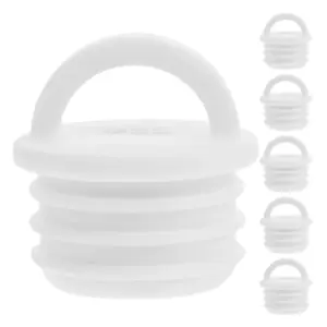 6Pcs Mop Bucket Drain Plug Replacement 22Mm Rubber Sealing Stoppers Leakproof End Caps for Spin Flat Mops Kitchen Bathroom