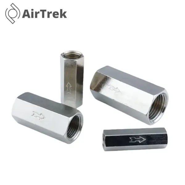 Air Check Valve 6mm 8mm 10mm 1/4 OD Hose One Way Valve Air Gas Single Way Brass Valve Air Compressor Pipe Fitting Adapter