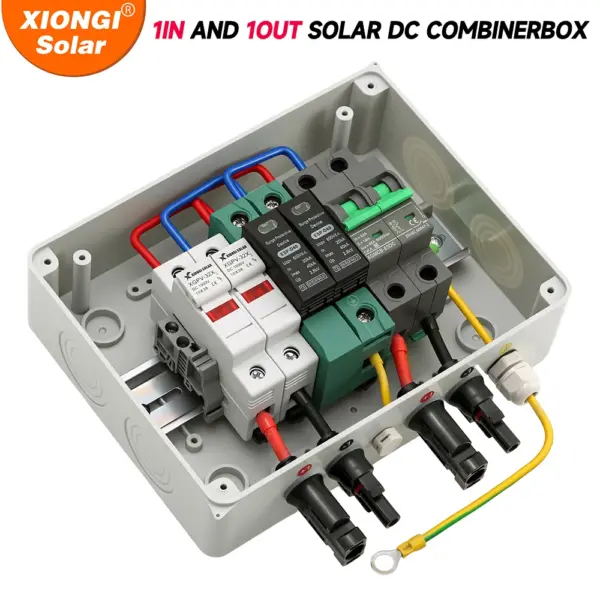 Solar photovoltaic PV Combiner Box With Lightning Protection 1 in 1 out DC 600V Fuse MCB SPD Waterproof Box IP65 Wholesale