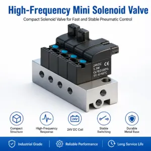 High-frequency micro solenoid valve 2-position 3-way vacuum pneumatic valve mini pneumatic valve with low power consumption