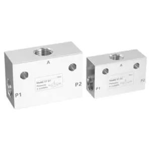 Three-way pneumatic valve, logic valve, high-pressure control valve, aluminum alloy shuttle valve, ST-01-02-03-04 directional