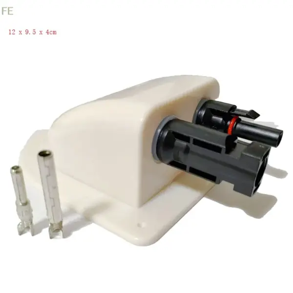 [F] Solar Panel Double Hole Wire Cable Entry Gland Sealing Box Curved Cable Connector Waterproof For RV Caravan