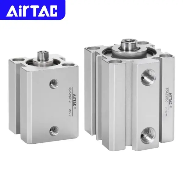 AIRTAC SDA12 16 20 25 32 40 50 63 80 Original Pneumatic Double Acting Compact Air Cylinder Stroke 5~100mm