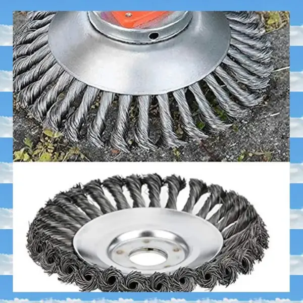 Weed Remover Tool Grass Brush Trimmer Head 6 Inch Steel Wire Wheel Brush Cutter Blade Garden Supplies Easy Install Easy To Use
