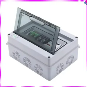 N96R Waterproof Solar Photovoltaic PV Combiner Box 1 In 1 Out DC 600V With Fuse MCB SPD Lightning Protection IP65 Rating