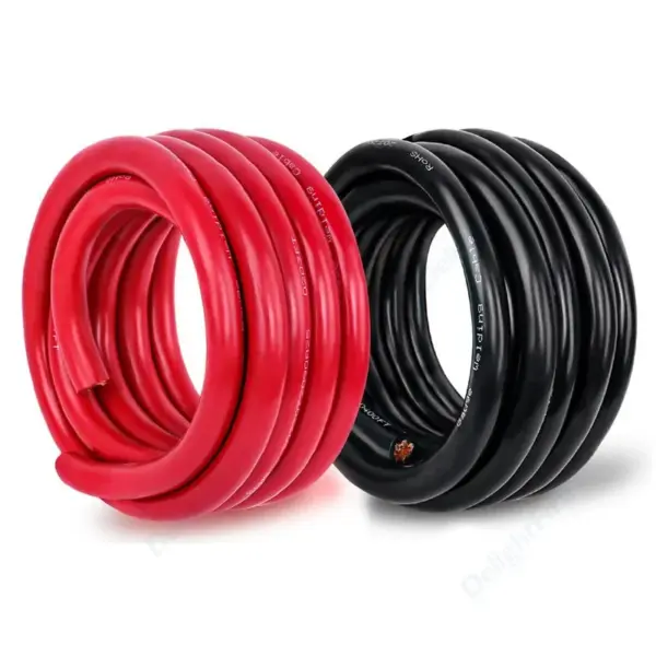 50mm2 Heat-Resistant Silicone Wire Red Black Cable Tinned Copper Electrical Wire For Automotive Battery Solar Marine Generator