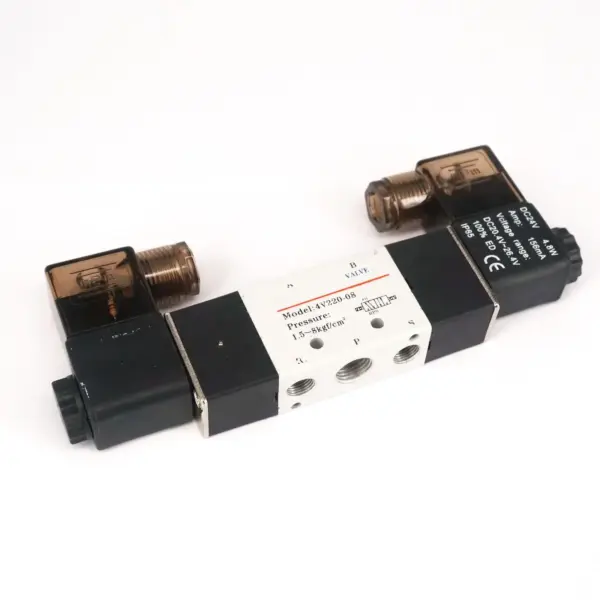 1/4"BSPT 4V220-08 Air Valve 5 Ports 2 Positions Solenoid Valve For Pneumatic System