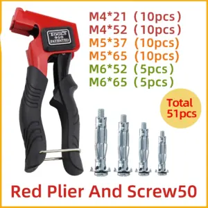 Heavy Duty Wall Anchor Gun, Hollow Plaster Wall Metal Cavity Anchor Plasterboard Fixing, Molly Bolts for Drywall Plaster Walls