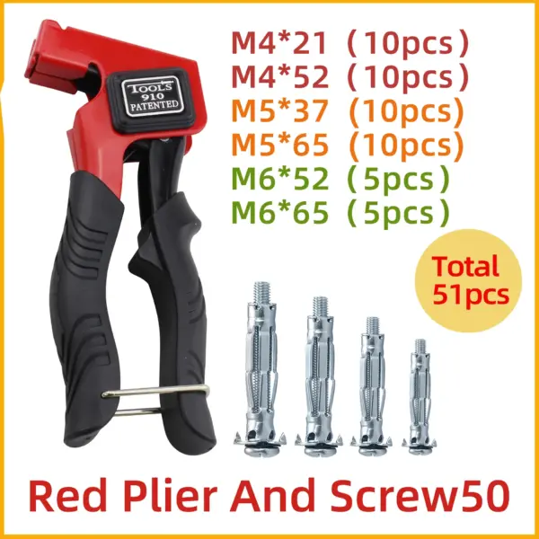 Heavy Duty Wall Anchor Gun, Hollow Plaster Wall Metal Cavity Anchor Plasterboard Fixing, Molly Bolts for Drywall Plaster Walls