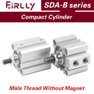 SDA-B Compact Cylinder SDA12/16/20/25/32/40/50/60/80 Stroke 5/10/20//30/50/70/90/100 Double Acting Air Pneumatic Piston Cylinde