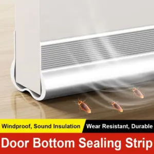 93cm PVC Adjustable Door Bottom Seal Strip Weatherstrip Under Door Draft Stopper Anti-Cold Gasket Weatherstrip Draft Guard