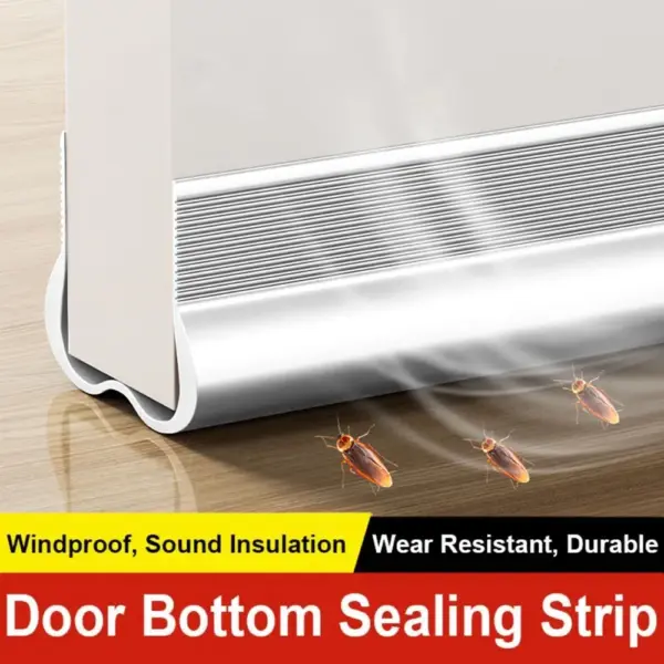 93cm PVC Adjustable Door Bottom Seal Strip Weatherstrip Under Door Draft Stopper Anti-Cold Gasket Weatherstrip Draft Guard