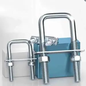 1PC M8 Stainless Steel 304 Square Angle Card U-Bolt Right Angle Screw U-Shaped Square Card Pipe Clamp Pipe Band for Fixation