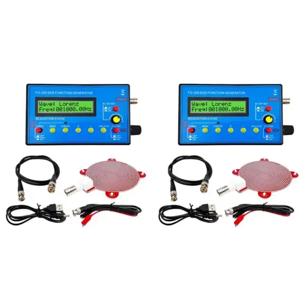 AFOURT-2X FG200 DDS Function Generator Frequency Counter 0.01Hz-500Khz Signal Source Module Sine+Square+Sawtooth Waveform
