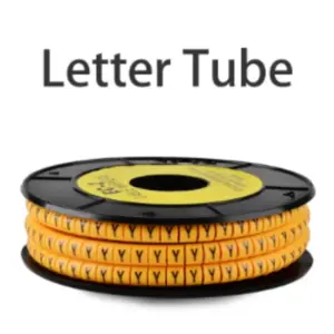 1 Volume Cable Marker Letter A-Z 1.5/2.5/4/6 mm² Colored Wire Spiral Wrapping PVC Insulation Label Pipe Network Antiskid Sleeve