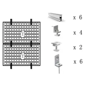 Solar Rail Alu Mounting Rail Aluminum Alloy Bracket Rail For Flat Roof Metal Roof Solar Panel Module Brand New