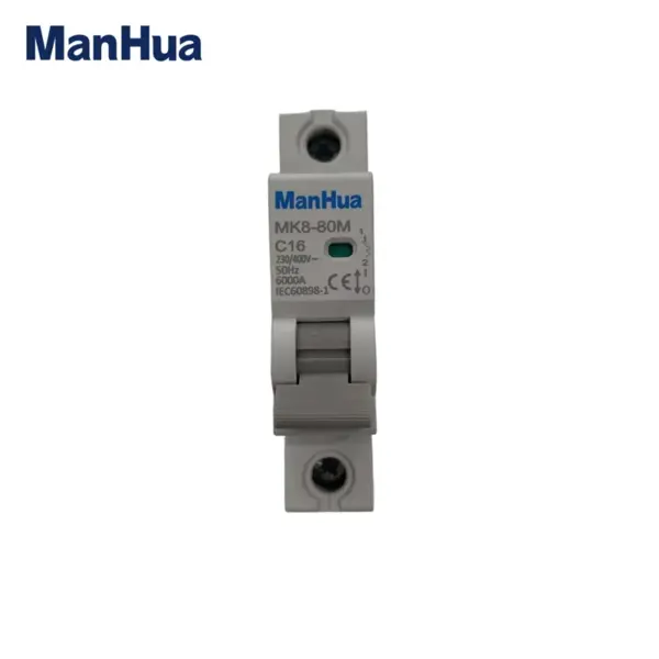 ManHua MK8-80M C16 1P Miniature Circuit Breaker Instantaneous Tripping 5-10In Designed for Inductive Load Circuits MCB