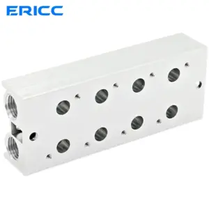 3V210-08 1/4" Valves Air Exhaust Manifold 3V210-2F/3F/4F/5F/6F/7F/8F-14F Pneumatic Base Solenoid Valve Plate