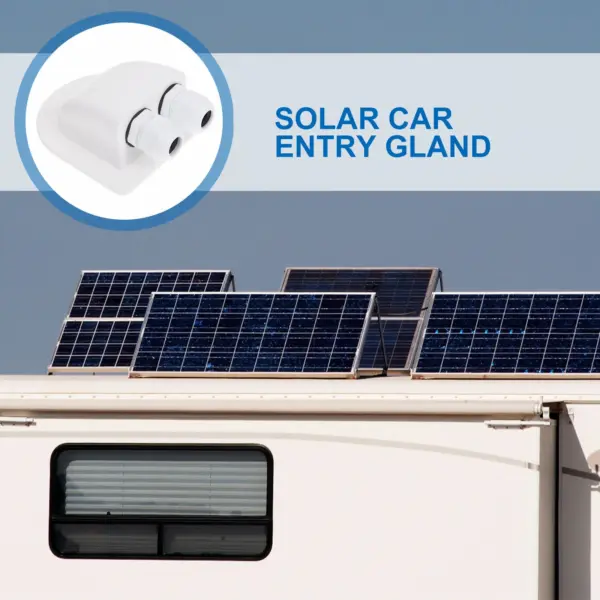 Dual Holes Cable Gland ABS Solar Cable Entry Waterproof Wiring Solar Panel Dual Entry Gland Box Roof Wire Connector