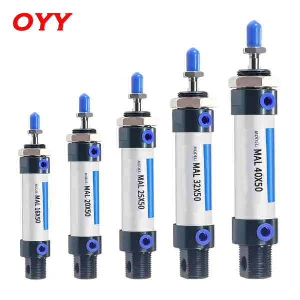 Air Pneumatic Cylinders Double Compressed Mal Mini Bore 16/20/25/32mm 40mm Stroke 25/50/75/100 200 400 Single Lever Air Cylinder