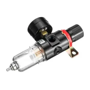 Hot 1/4'' Air Compressor Filter Water Separator Trap Tools Kit With Regulator Gauge Pneumatic Parts Accessories Wholesale