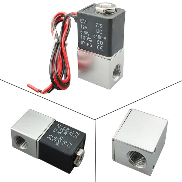 Compressor Valve 12V 24V AC 110V 220V Solenoid Valve 1/4'' 1/8'' 2-Way Normally Closed Direct-acting Pneumatic for Water Air Oil