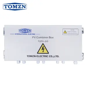 TOMZN Solar Photovoltaic PV Combiner Box Lightning Protection 3 in 3 out DC 1000V Fuse MCB 3P SPD Waterproof Box Iron Cabinet