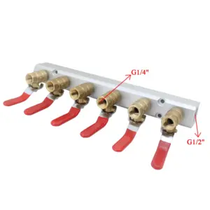 1/2  1/4 female thread manifold ball valve air distribution manifold aluminum air manifold pneumatic block splitter