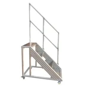 *Customized Anti-Slip Pedal Aluminum Profile 3 Step Steel Portable Platform Household Folding Step Outdoor Ladder Stair