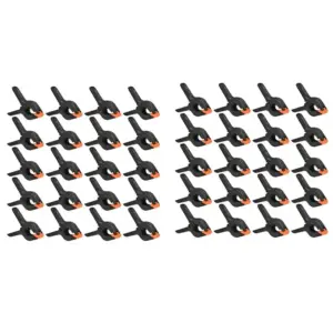 ABUL-40 Pcs Strong Gripper,Nylon Spring Clamps Clips Traceless Clamps For Home Improvement,Wood Working,Photography Studios