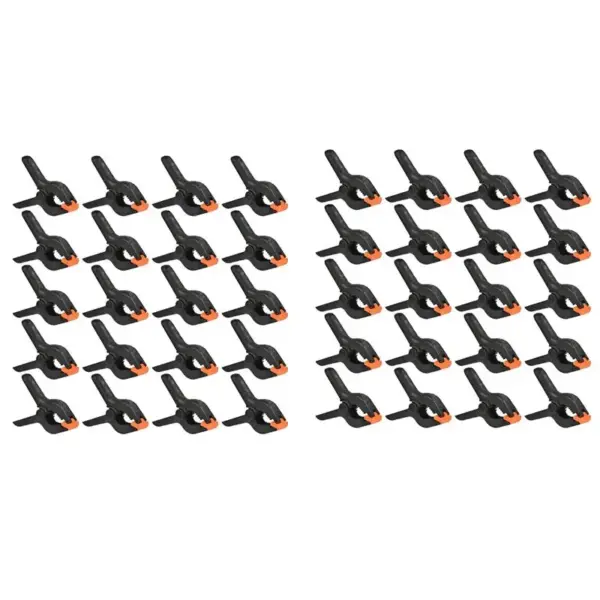 ABUL-40 Pcs Strong Gripper,Nylon Spring Clamps Clips Traceless Clamps For Home Improvement,Wood Working,Photography Studios