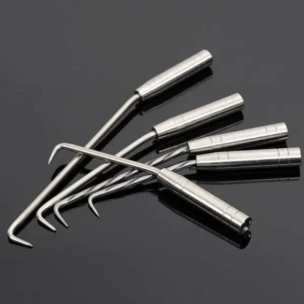 Thread Rebar Tie Wire Twister with Hook Stainless Steel Flexible Rotation Hand Binding Steel Bars Hand Tool Construction Hook