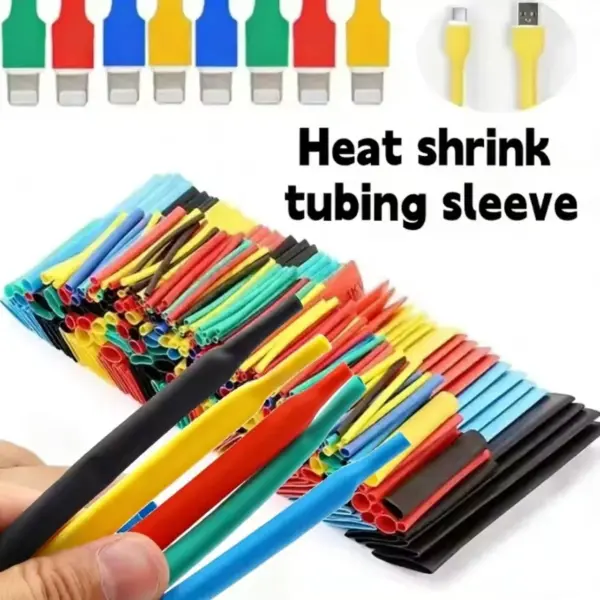 1160-127PCS Heat Shrink Tubing 2:1Wire Cable Wrap Assortment Electric Insulation Tube Kit