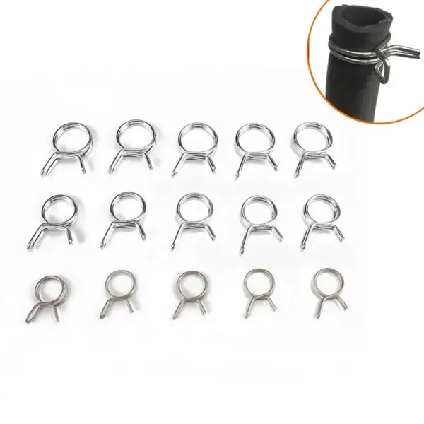 250pcs Fuel Line Hose Tubing Spring Clips Clamps Assortment Kit for Motorcycle Scooter ATV 5-14mm Clips Water Pipe