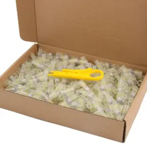 100PCS Heat Shrink Solder Sleeve Insulated Waterproof Electrical Butt Splice Wire Connectors Terminals Kit AWG12 -10 Terminals