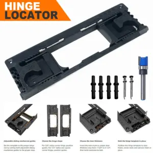 Hinge Door Lock Hole Locator, Door Hinge Installation Kit, Hinge Router Template