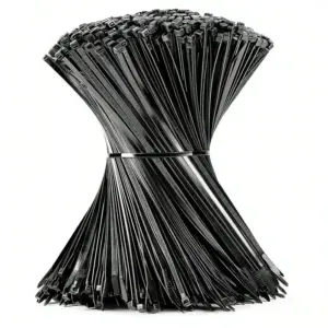 AB34-1200Pcs Black Cable Zip Ties 12 Inch, Heavy Duty Plastic Nylon Tie Wraps With 50Lb Tensile Strength For Indoor & Outdoor