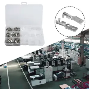 Terminal Spade Crimp Terminal Connector 2.8mm 4.8mm 6.3mm Connectors AWG 22~16 2.8/4.8/6.3mm 3 kinds 3 Kinds Wire With Box