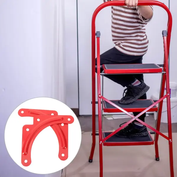 10Pcs Ladder Corner Reinforcement Plate Aluminum Alloy Thick Fixed Angle Bracket Step Ladder Safety Hardware Fixed Angle Bracket