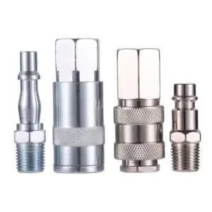 4Pcs Air Fitting Conversion Adapters Set Fit for Euro & PCL Fittings 1/4 Inch BSP Male Converter Airline Hoses Quick Release