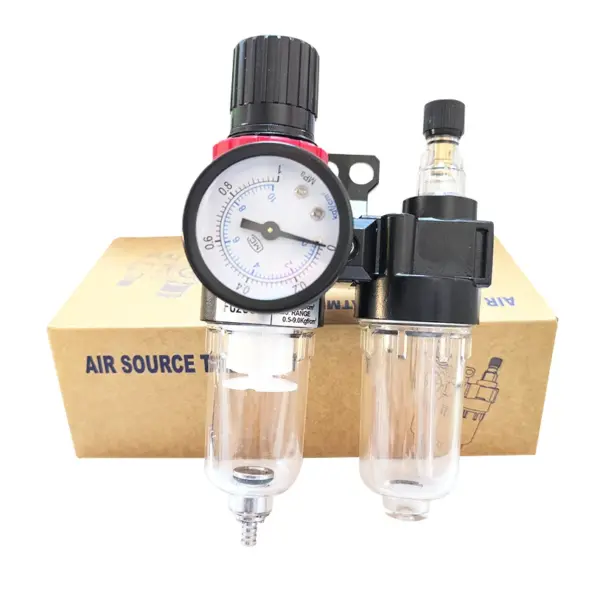 Afr2000 + Al2000 G1/4 Air Compressor Oil And Water Separator Air Filter Is Used To Reduce The Pressure Valve Regulator Afc2000