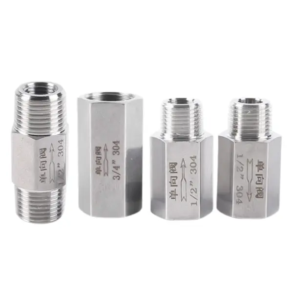 304 316L Stainless Steel Pneumatic Check Valve One Way Valve 1/8 1/4 3/8 1/2 3/4 BSP Thread Air Compressor Non Return Valve