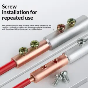 1/3Pcs GTL Quick Cable Connector Copper Wire Butt Terminal Splice Copper AL Cable Wire Tubular Screw Bolt Connection Sleeve Join