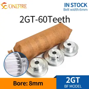 High quality 2GT Timing Pulley 60 Teeth Belt Width 6mm 60T GT2 Synchronous Wheel Bore 8/12mm 60Teeth 3D Printer Part