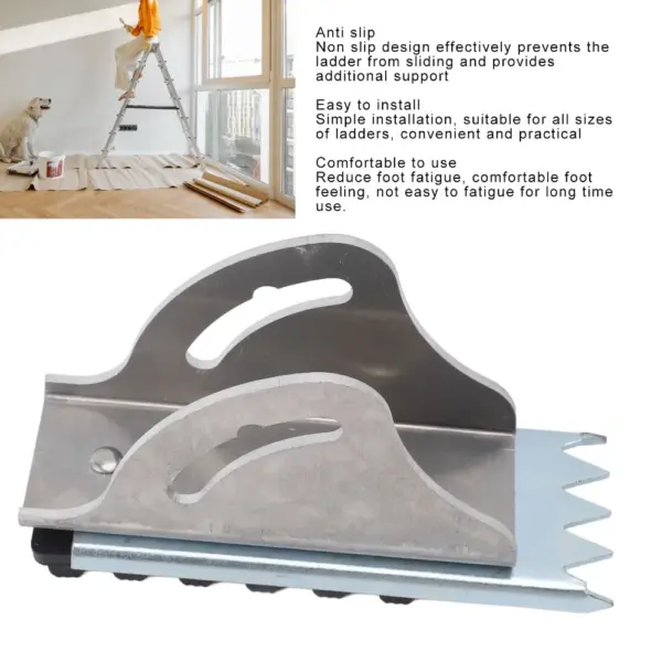 Safety Aluminum Ladder Shoe Kit Anti-Slip Silver Ladder Safety Shoe Extension Ladder Shoe Construction Sites